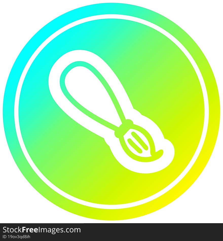 paint brush circular icon with cool gradient finish. paint brush circular icon with cool gradient finish