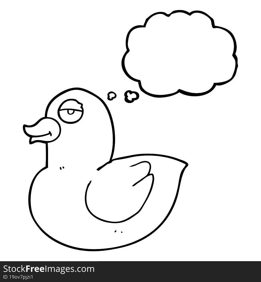 thought bubble cartoon duck