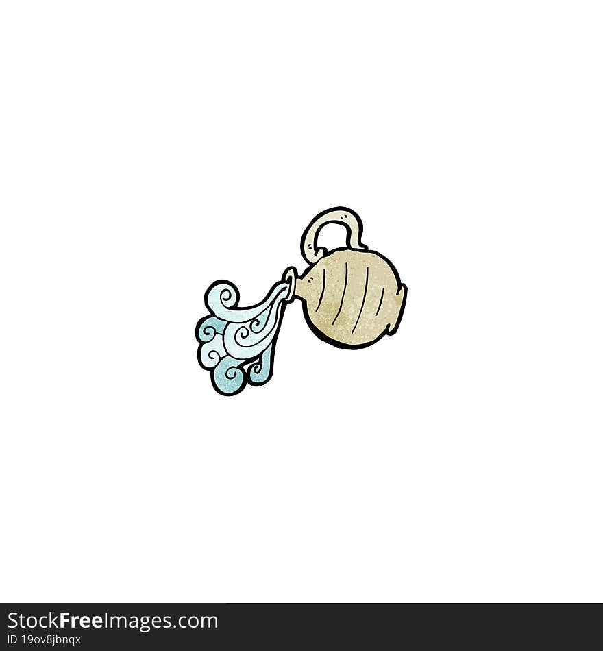 Cartoon Pouring Water Jug