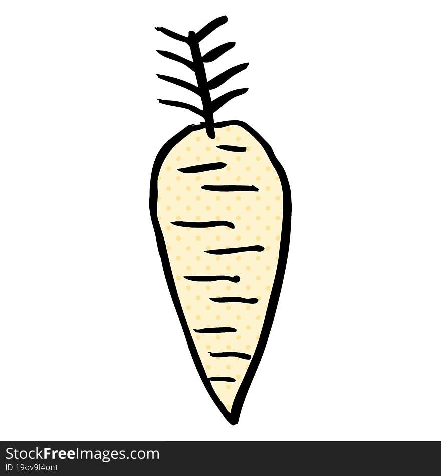 cartoon doodle root vegetable