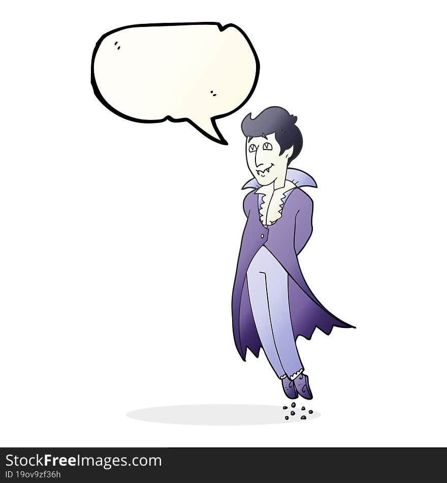 speech bubble cartoon vampire