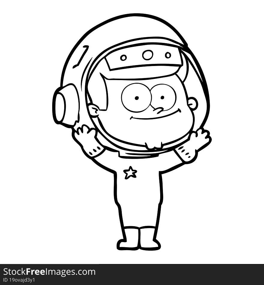 happy astronaut cartoon. happy astronaut cartoon