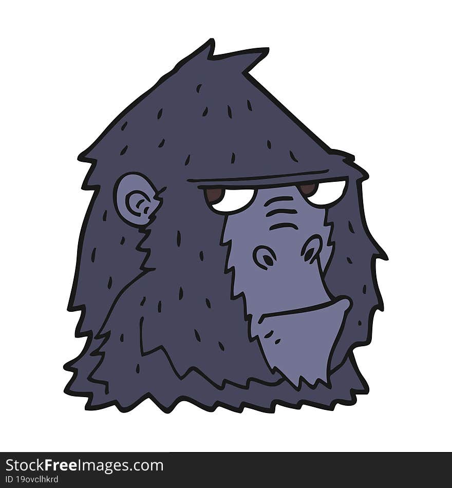 cartoon angry gorilla face. cartoon angry gorilla face