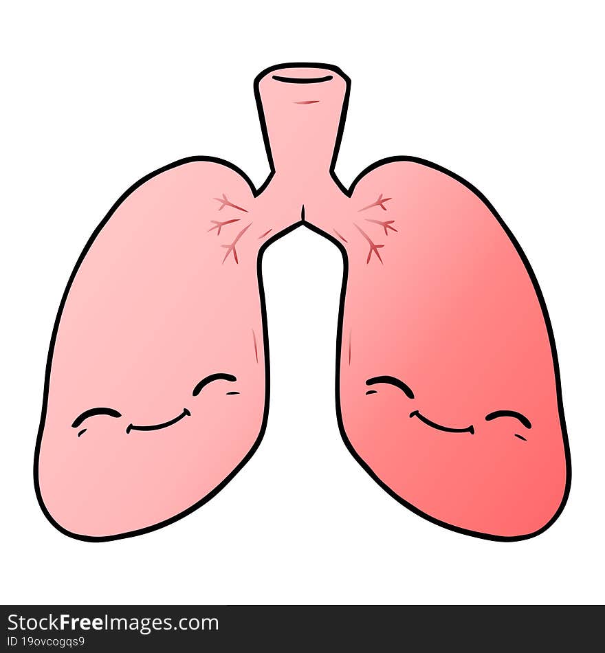 cartoon lungs. cartoon lungs