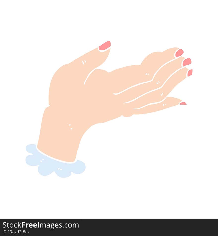 flat color style cartoon hand