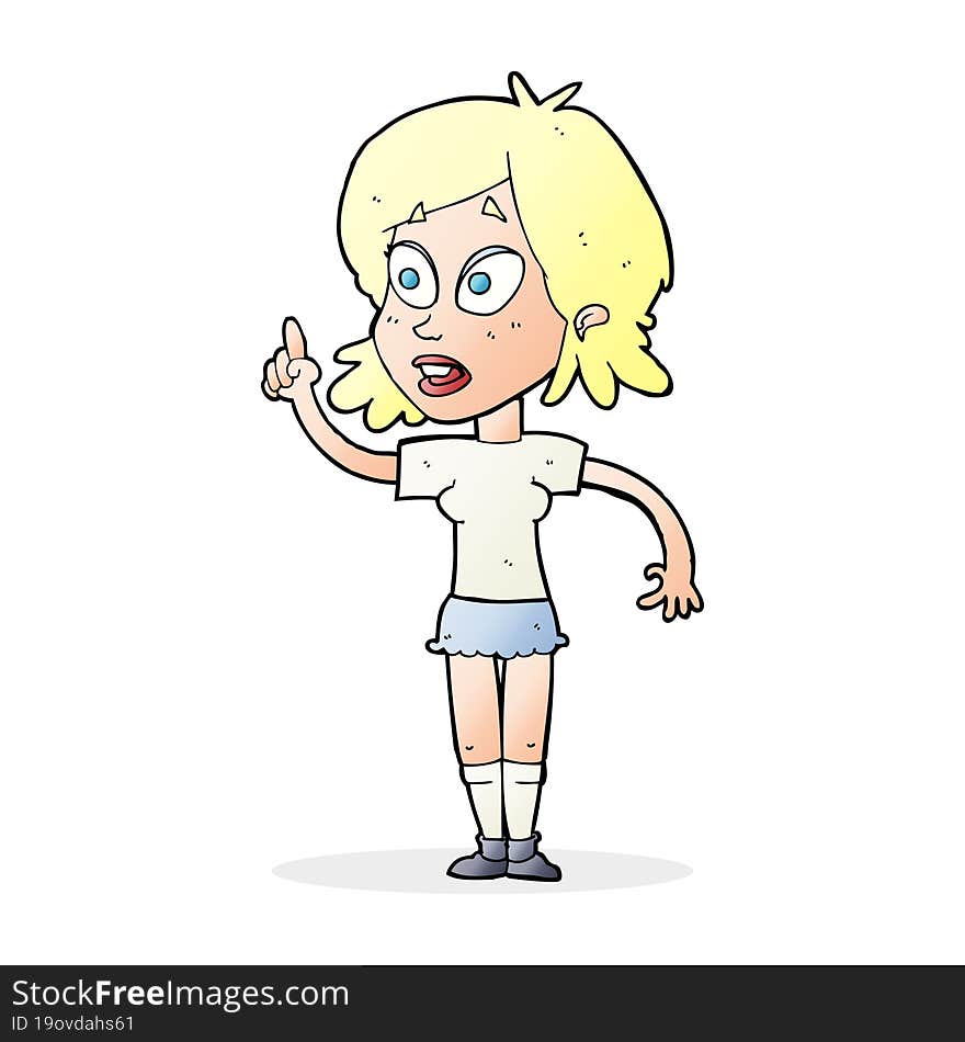 cartoon woman asking question