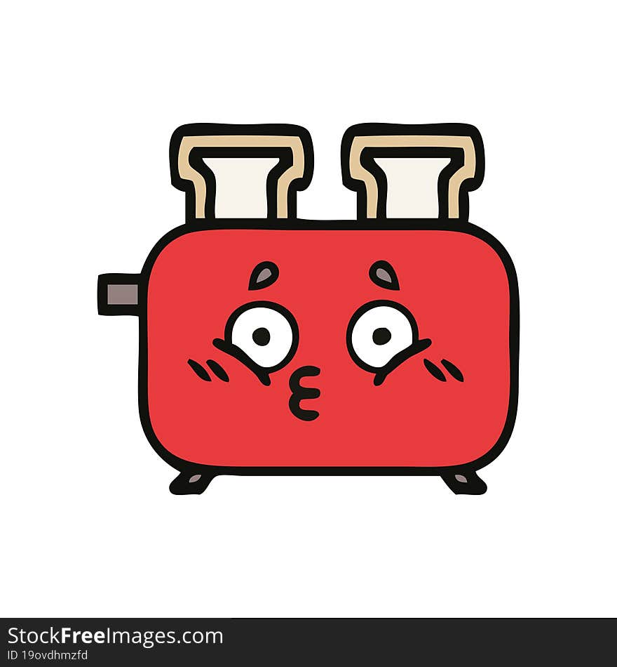 Cute Cartoon Of A Toaster