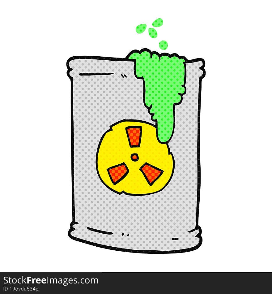 cartoon radioactive waste