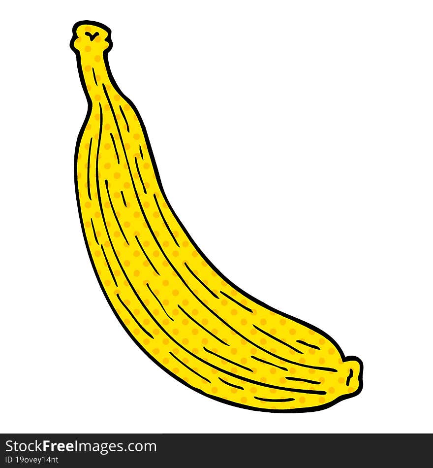 cartoon doodle yellow banana