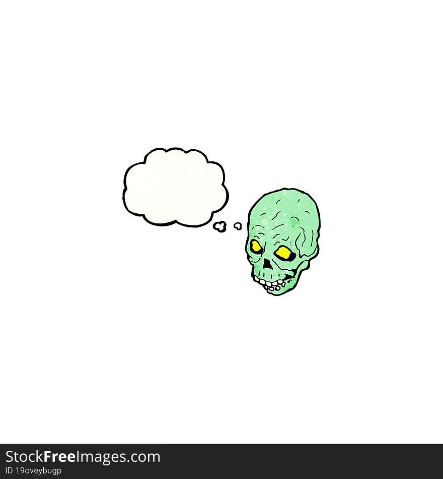 spooky cartoon skull