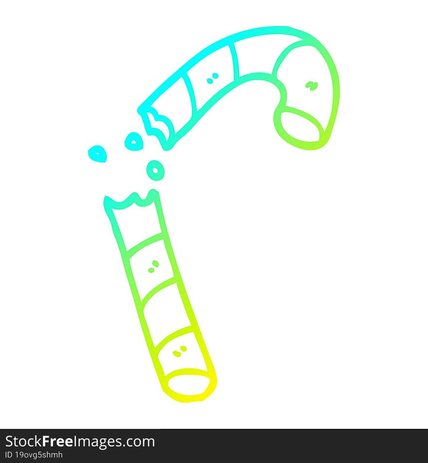 cold gradient line drawing cartoon pink candy cane