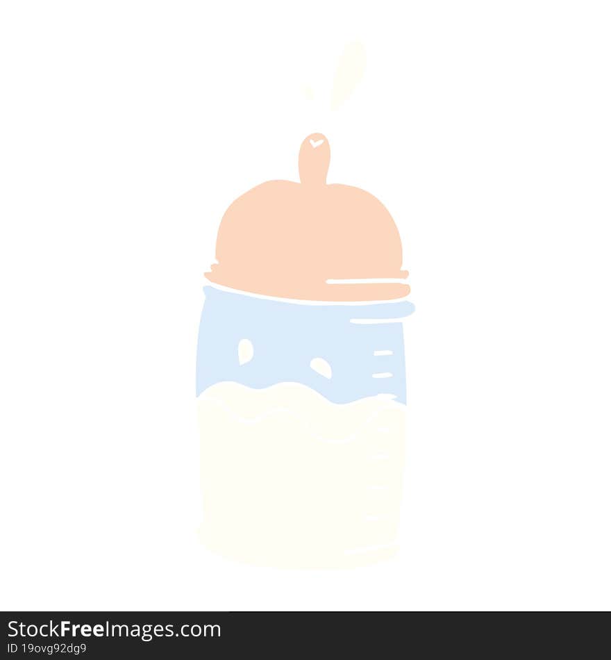 cartoon doodle baby bottle