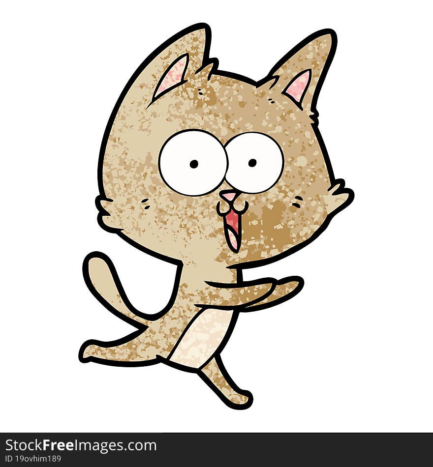 funny cartoon cat. funny cartoon cat