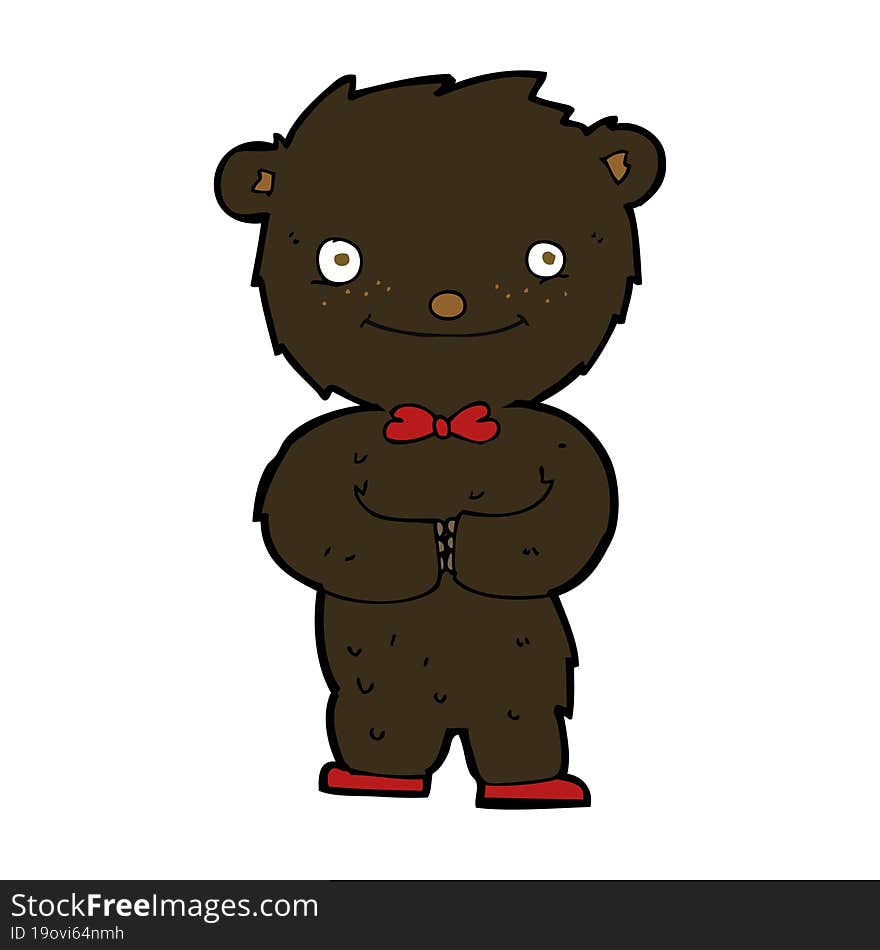 cartoon little black bear