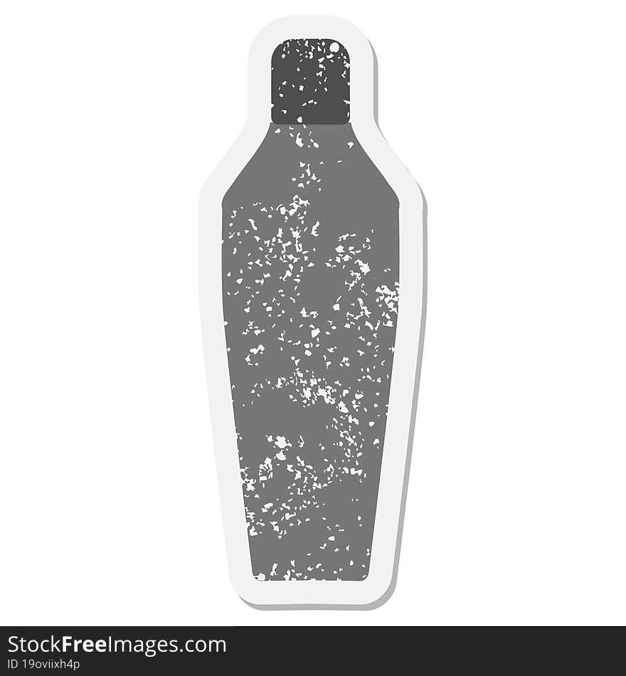 Cocktail Shaker Grunge Sticker