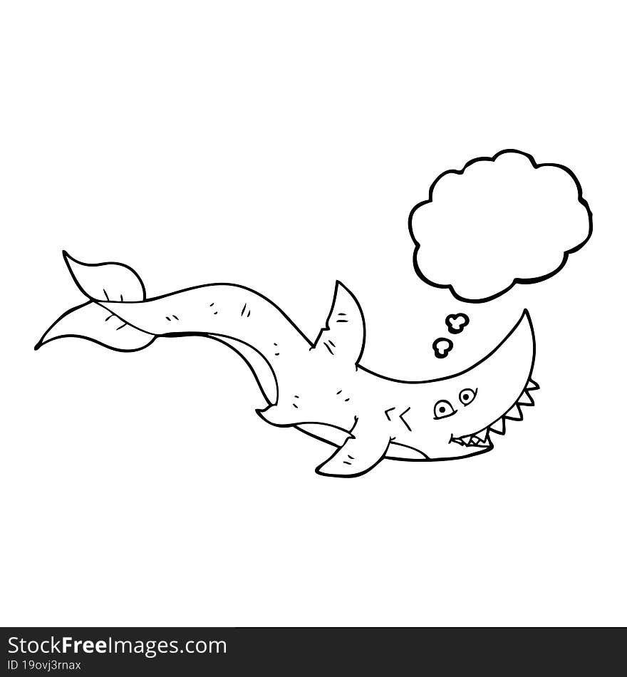 Thought Bubble Cartoon Shark