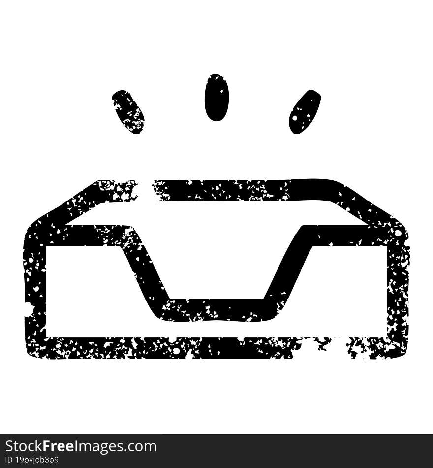 empty in tray icon symbol