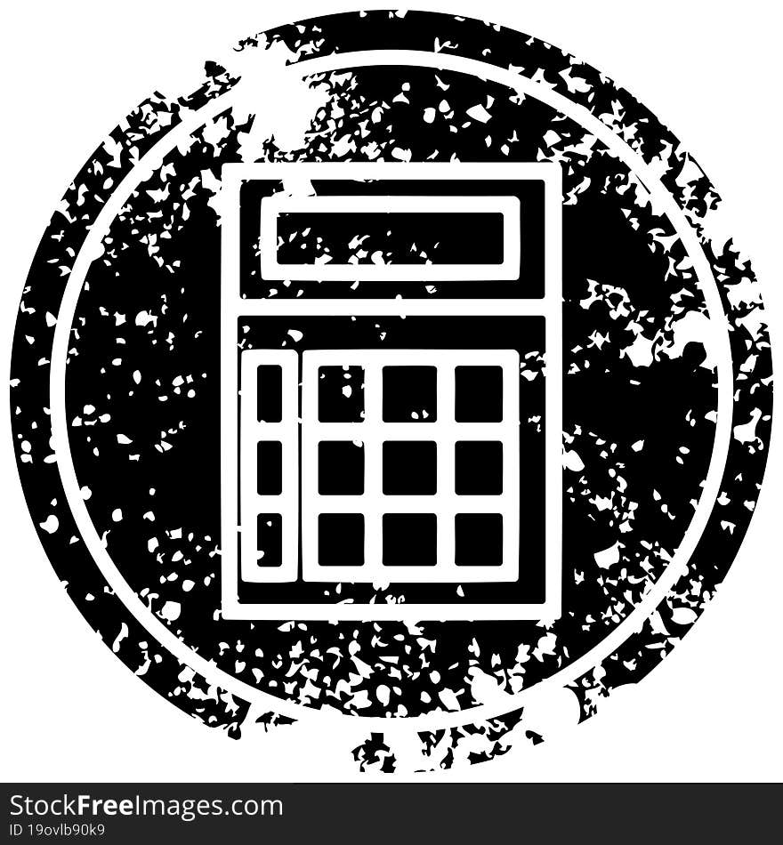 math calculator distressed icon