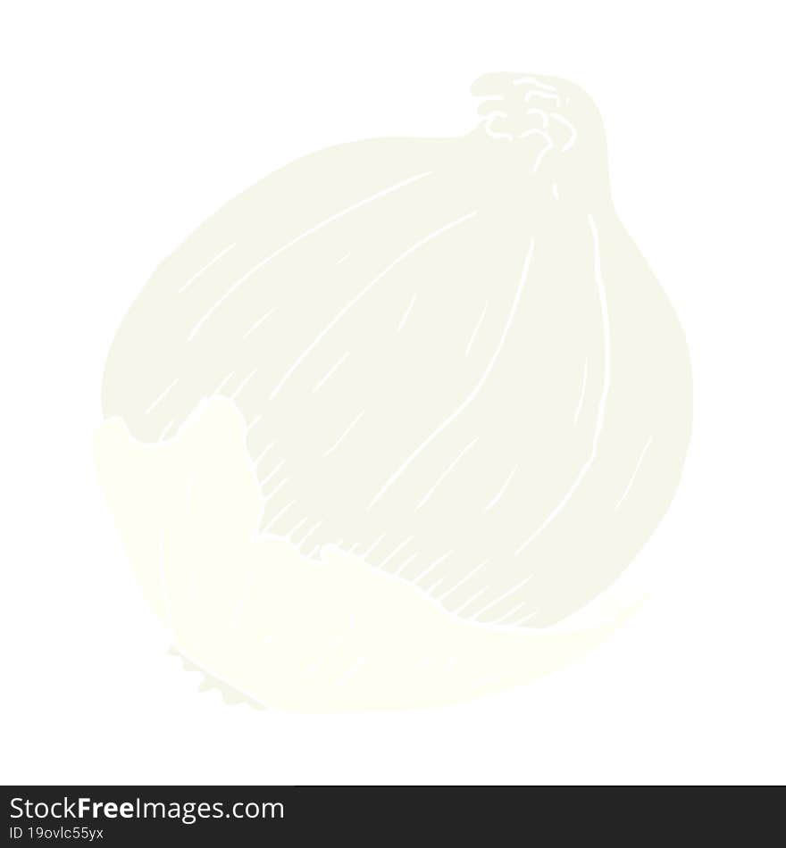 flat color illustration of a cartoon onion