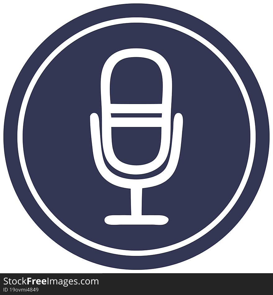 microphone recording circular icon