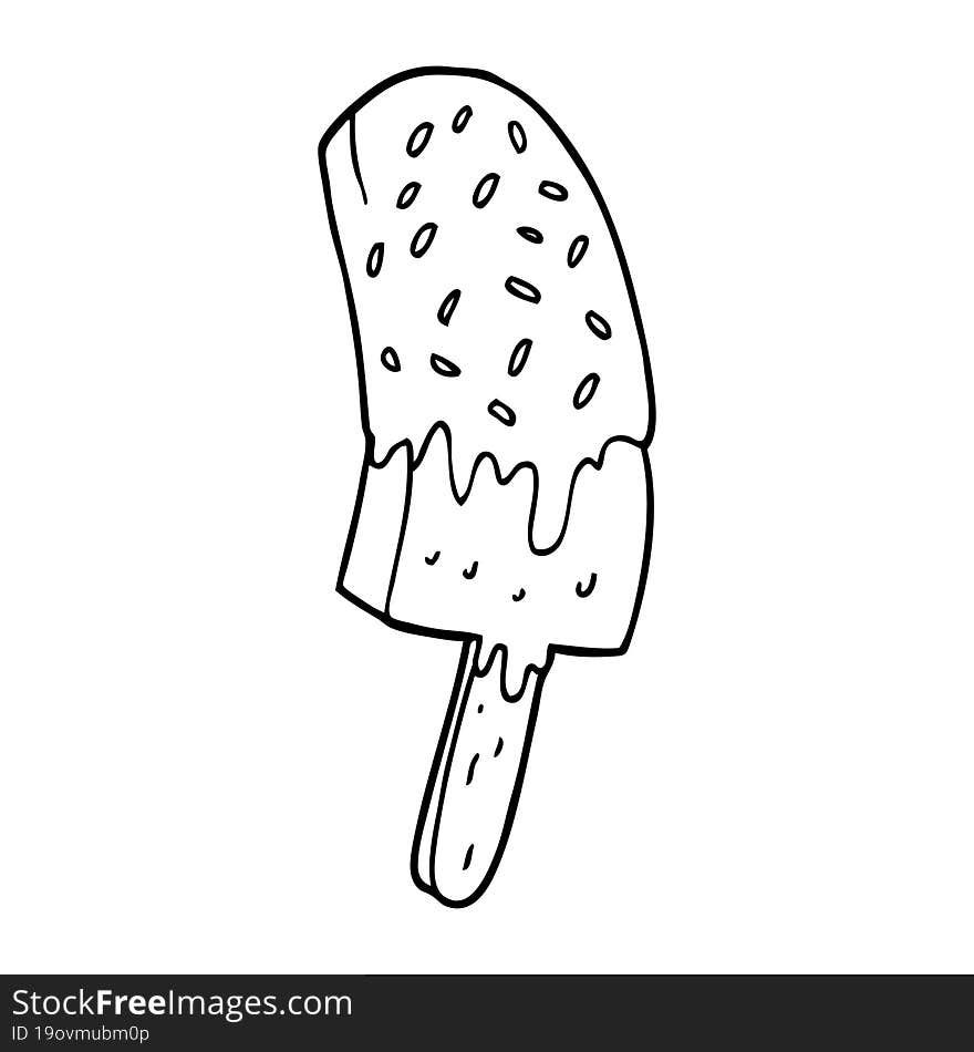 cartoon ice cream lolly