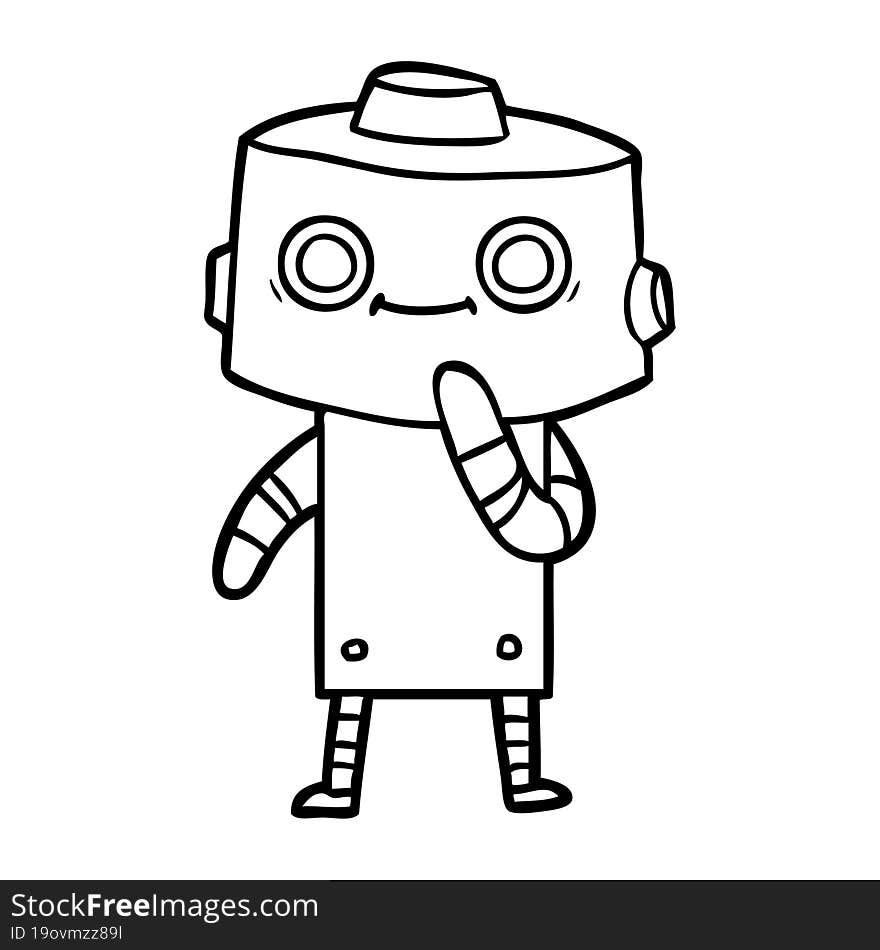 cartoon robot. cartoon robot