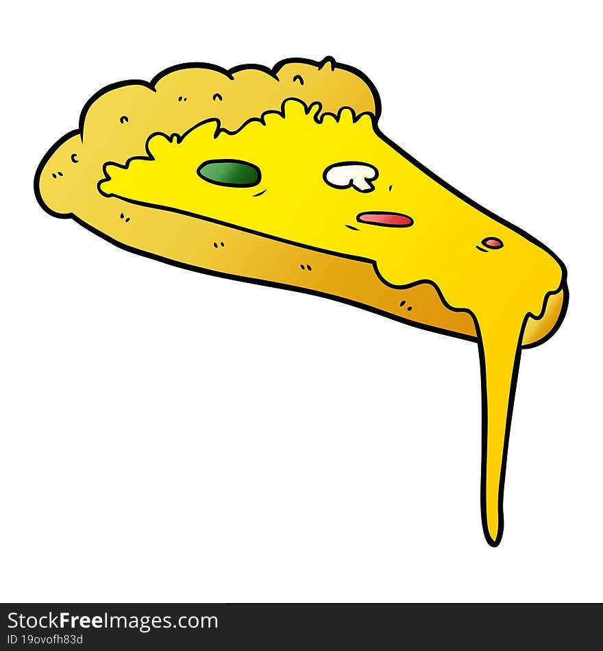 cartoon slice of pizza. cartoon slice of pizza