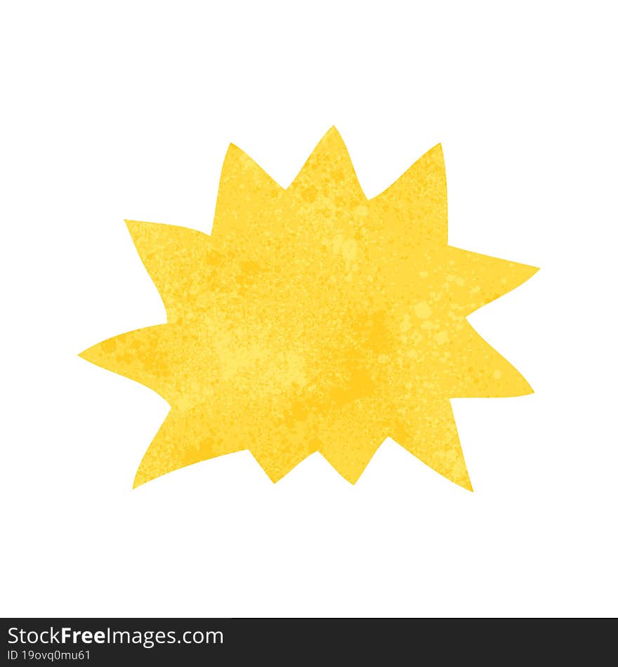 retro cartoon explosion symbol