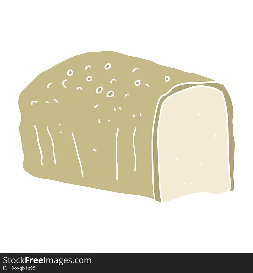 flat color illustration of bread. flat color illustration of bread