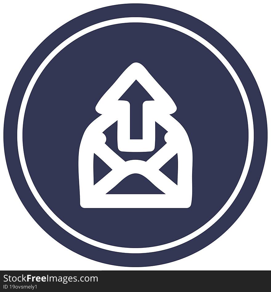 send email circular icon