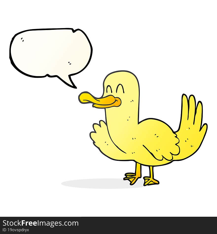 speech bubble cartoon duck