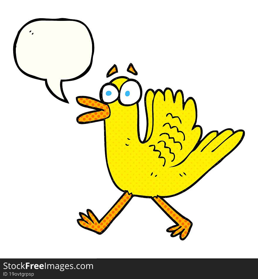 comic book speech bubble cartoon flapping duck