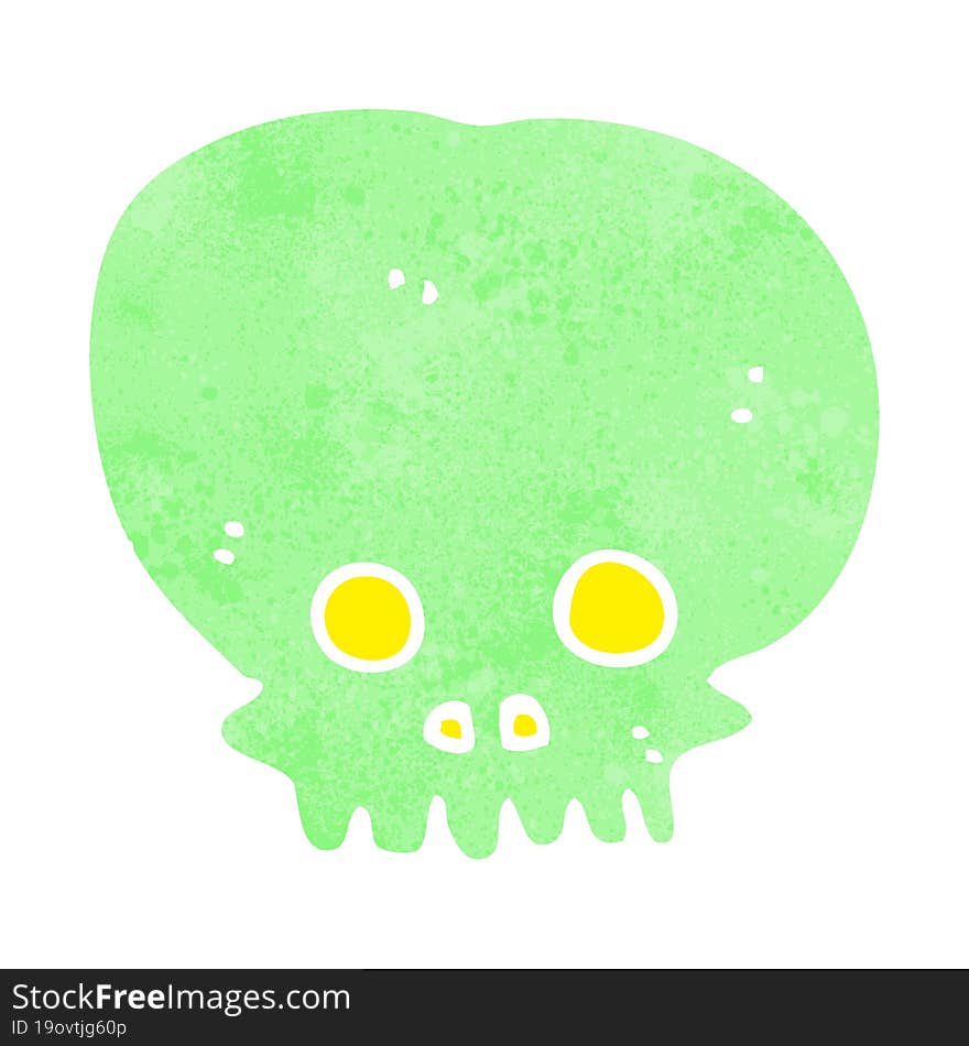 cartoon spooky skull symbol