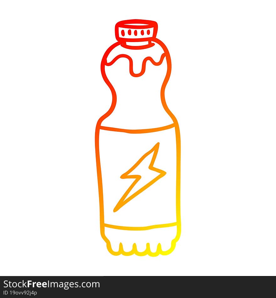 warm gradient line drawing soda bottle