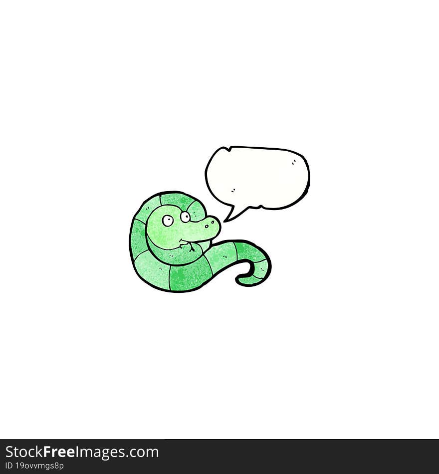 cartoon snake with speech bubble