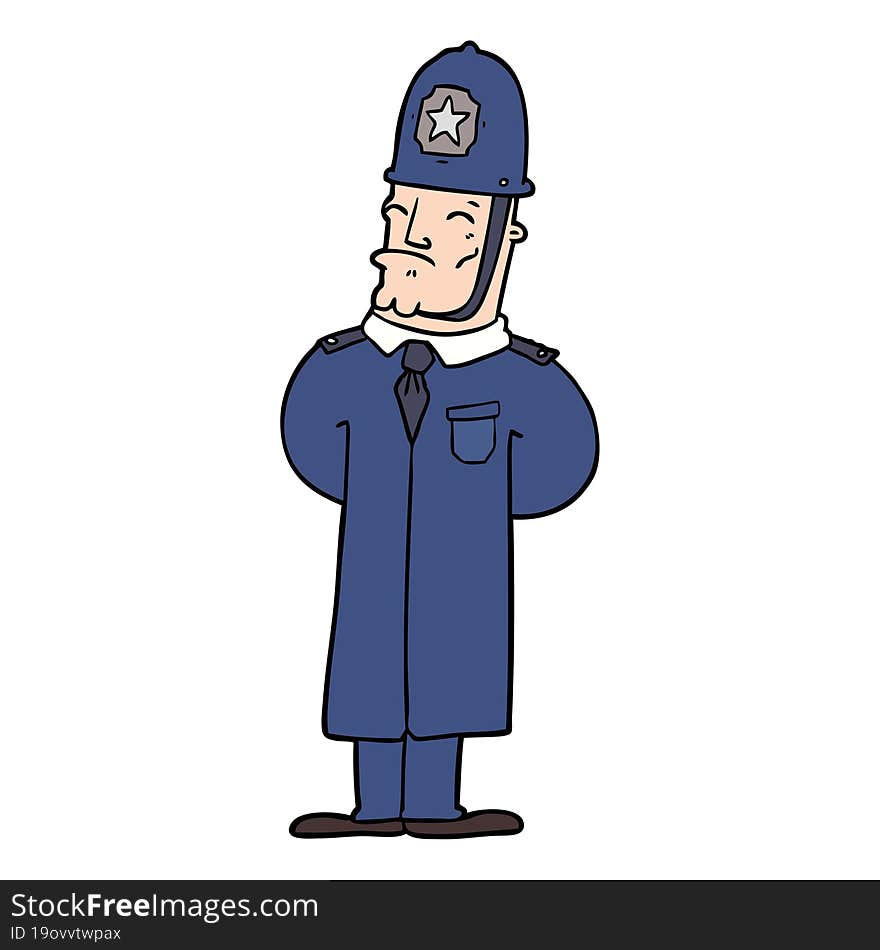 cartoon policeman. cartoon policeman