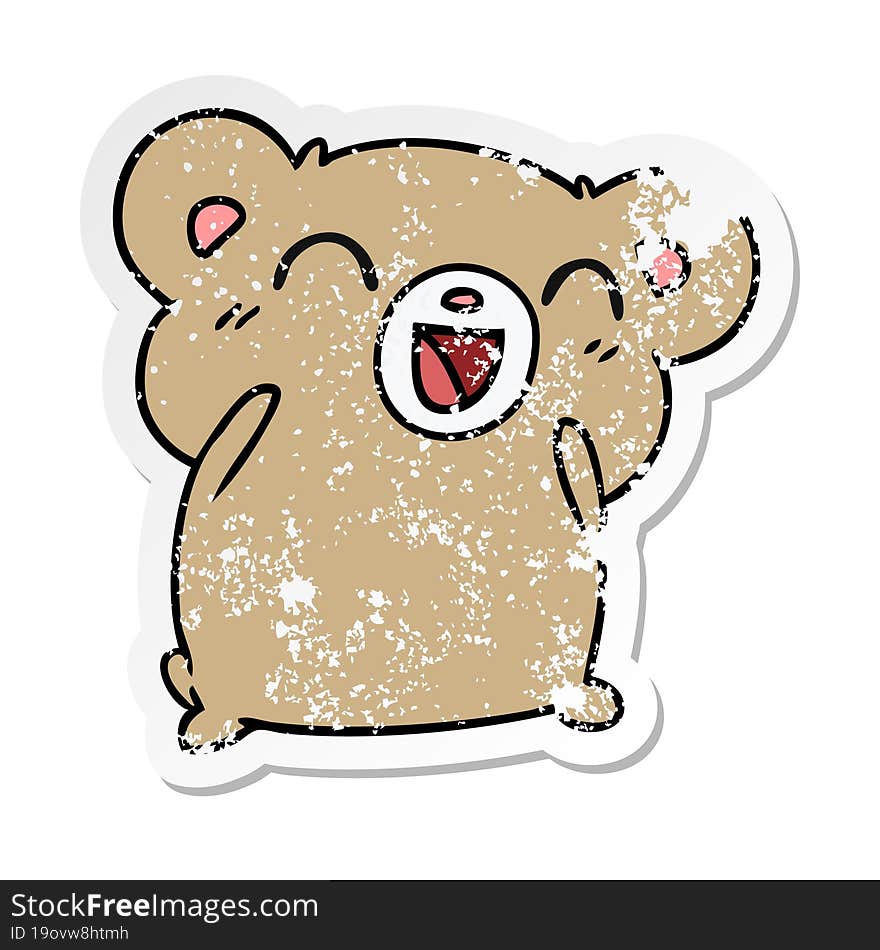 distressed sticker cartoon kawaii cute hamster