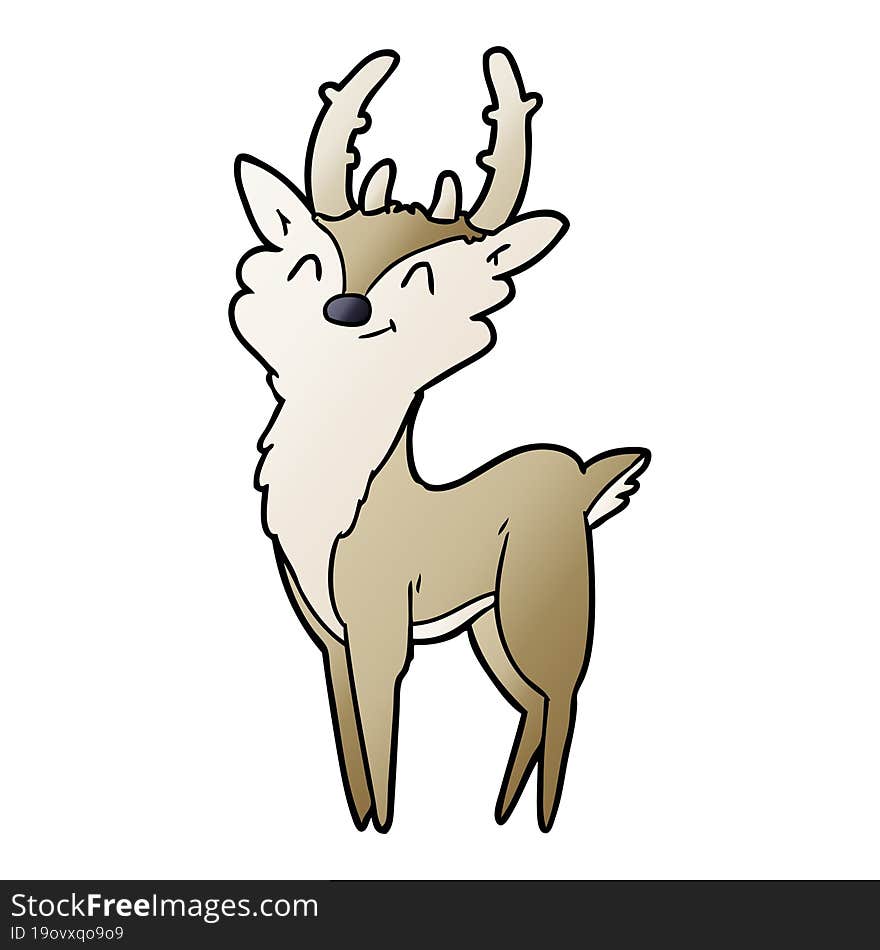 cartoon happy stag. cartoon happy stag