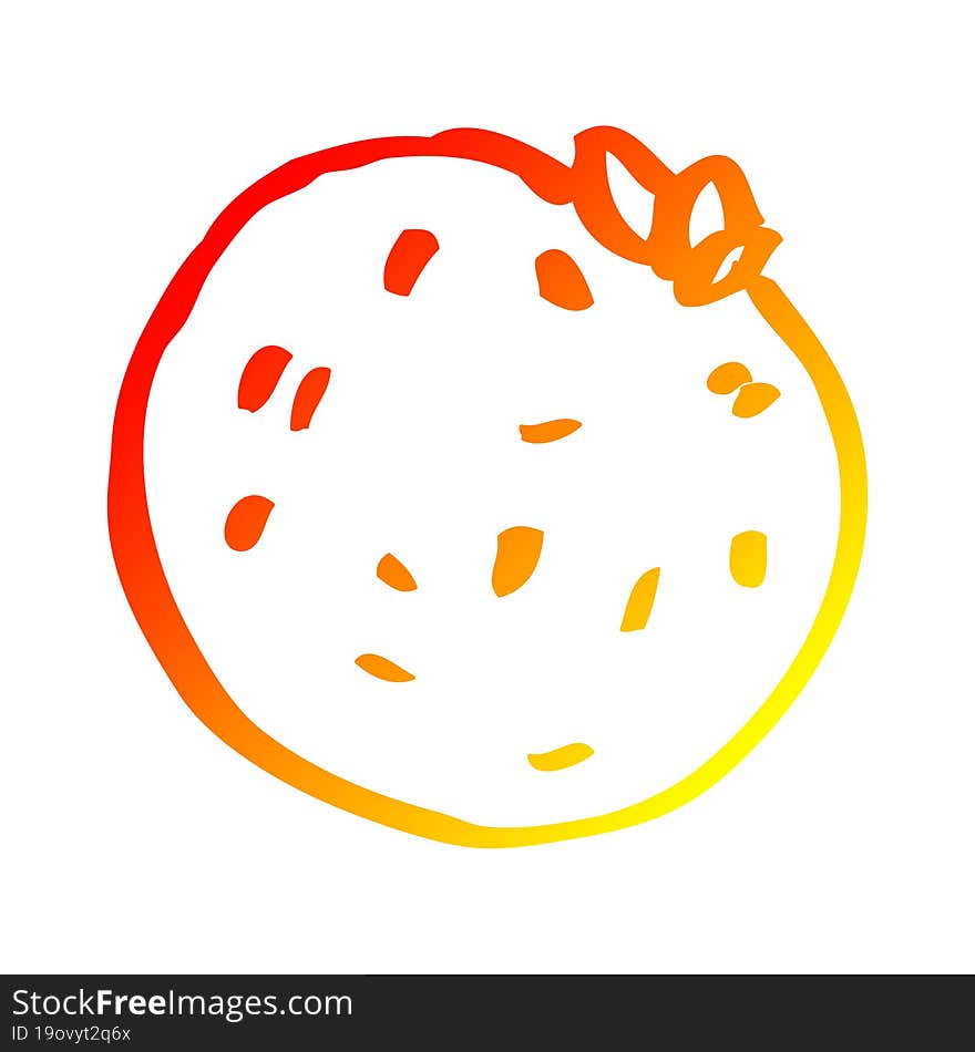 warm gradient line drawing cartoon grapefruit