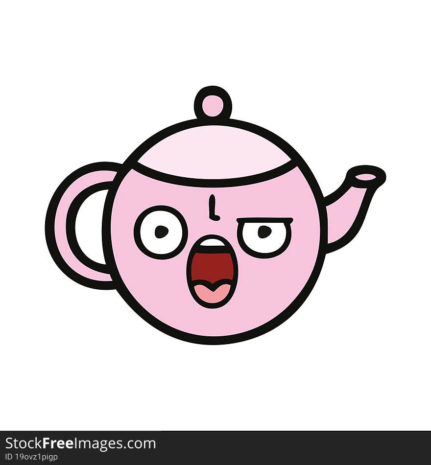 cute cartoon teapot