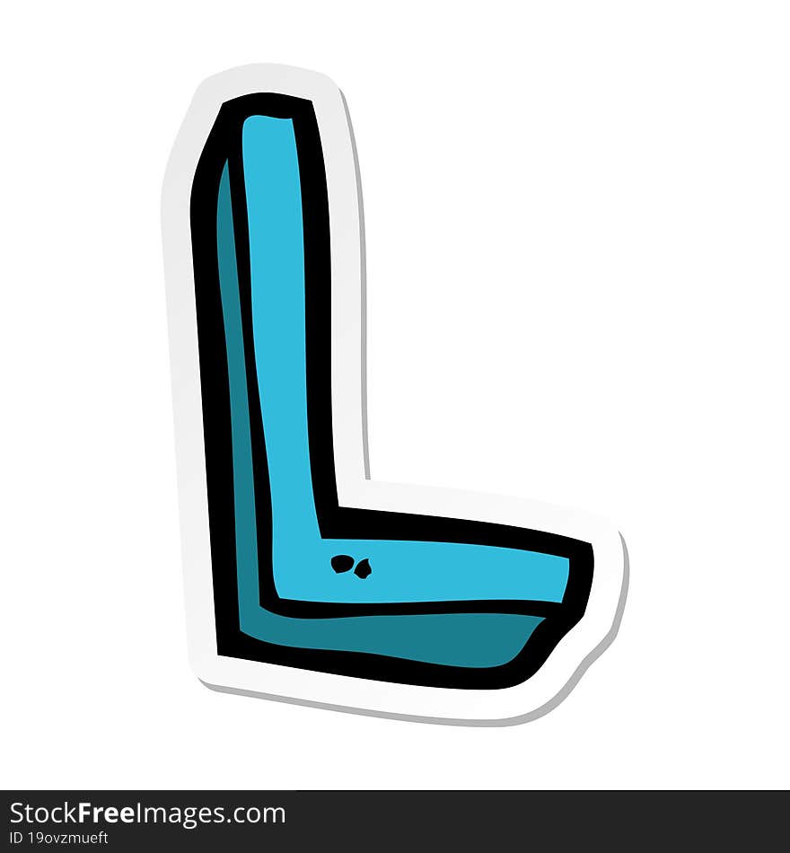 sticker of a cartoon letter