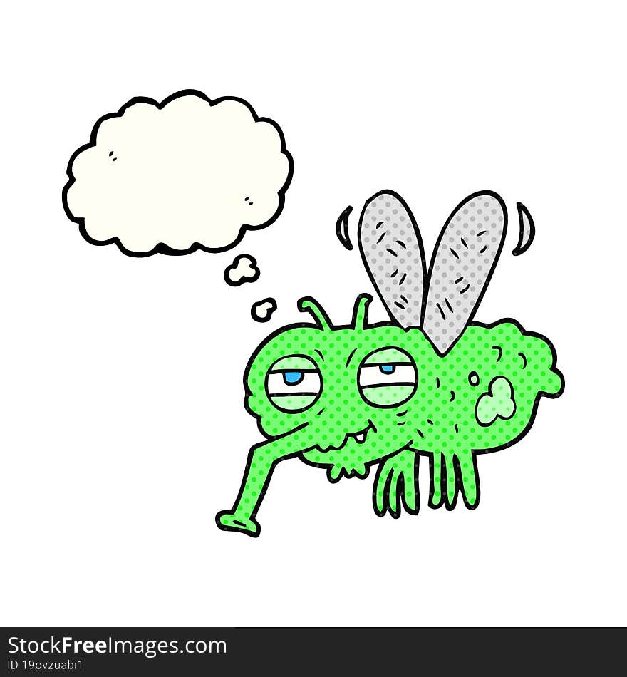 thought bubble cartoon fly