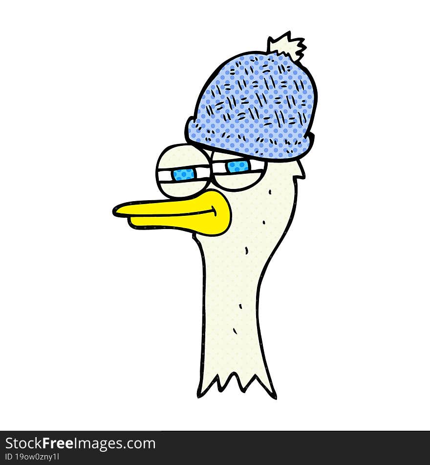 cartoon bird wearing hat