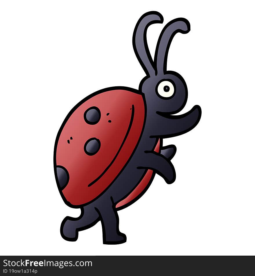 cartoon doodle ladybug