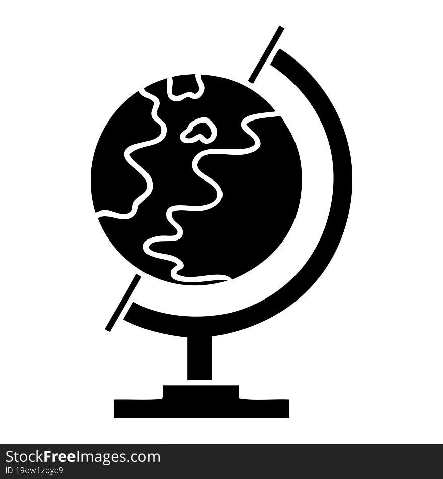 flat symbol of a world globe. flat symbol of a world globe