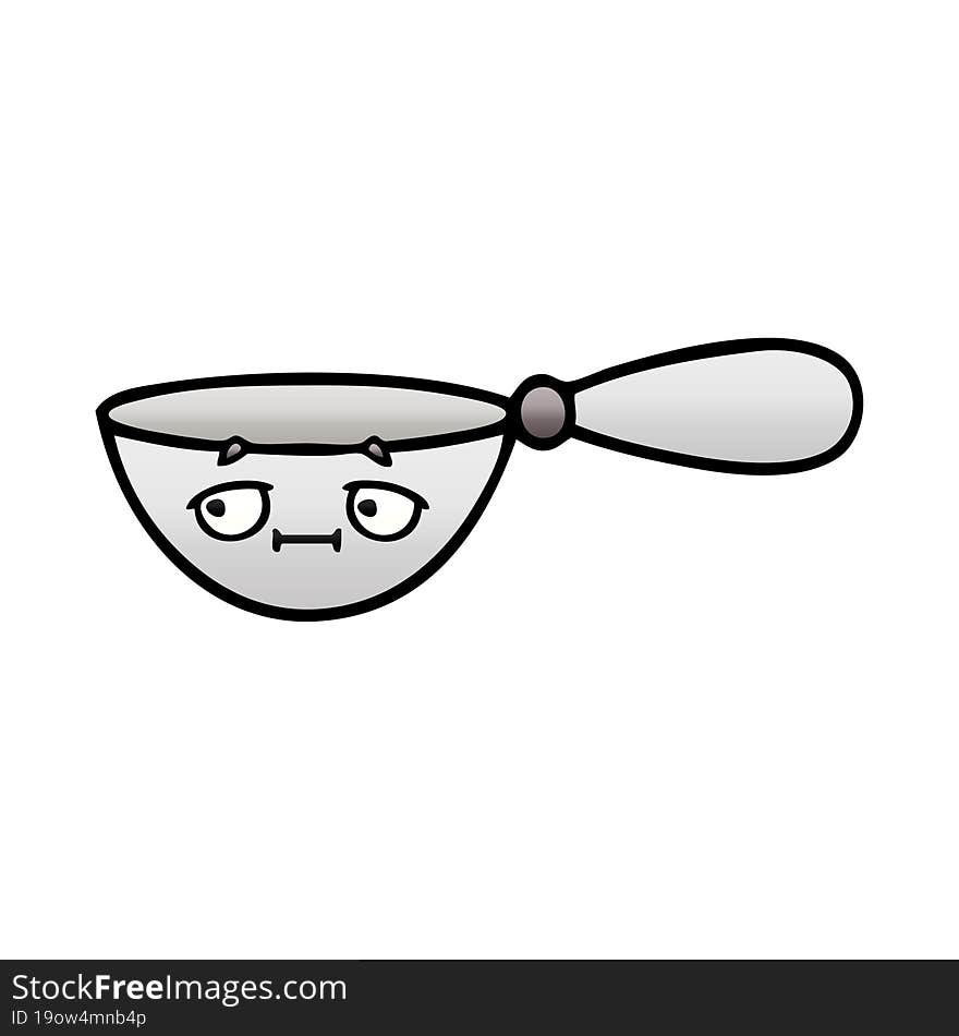 gradient shaded cartoon measuring spoon