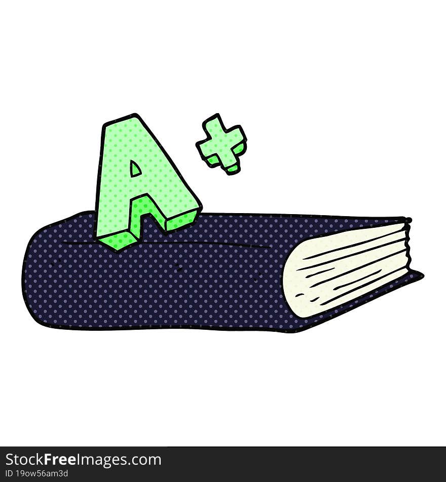 Cartoon A Grade Symbol And Book