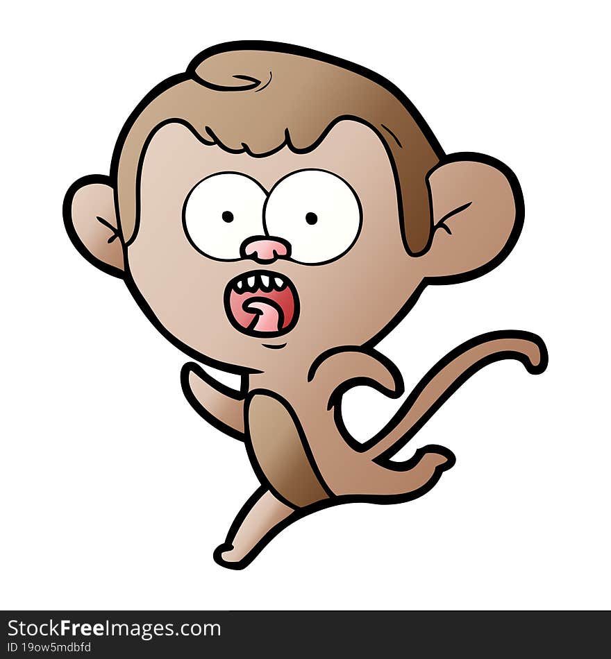 cartoon shocked monkey. cartoon shocked monkey