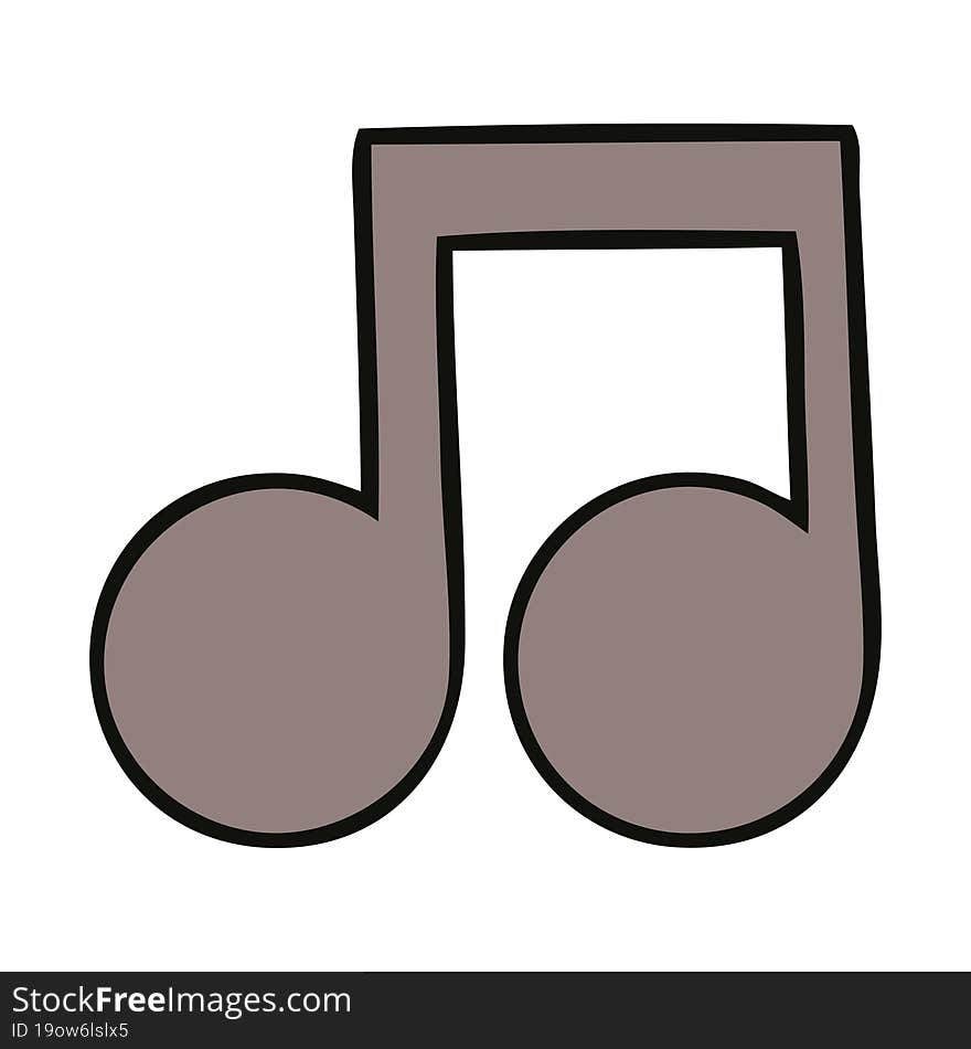 cute cartoon musical note