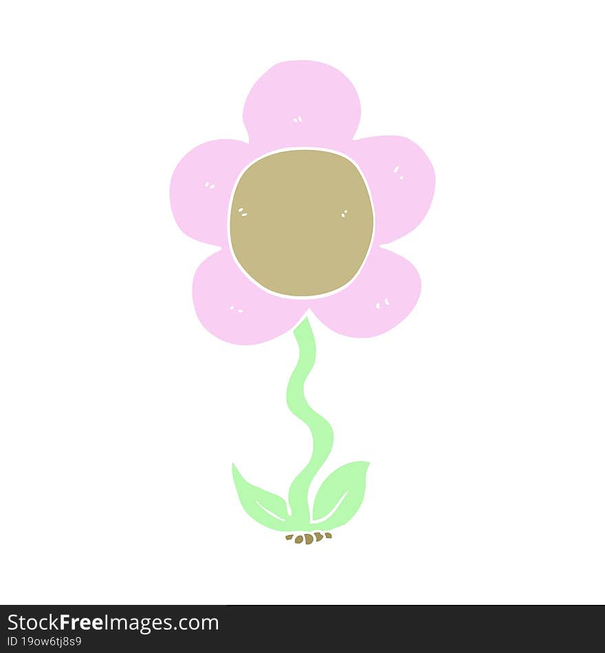 flat color style cartoon flower